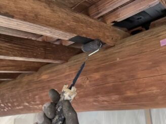 那須塩原市の外壁塗装における木部塗装