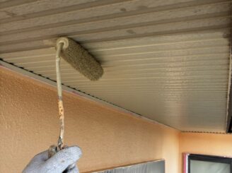 那須塩原市の外壁塗装における軒天塗装