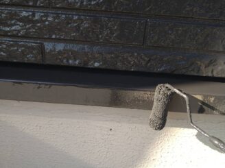 矢板市で行った屋根塗装・外壁塗装における水切り塗装